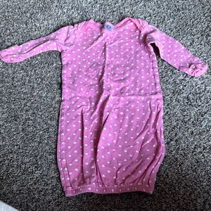 Gerber Pink Nightgown with White Hearts